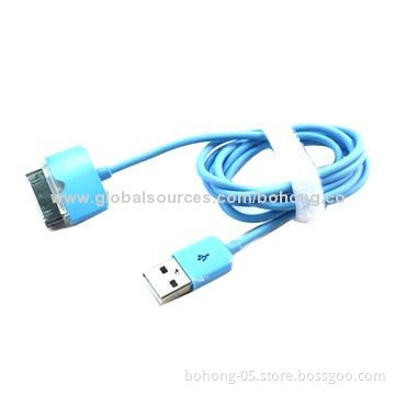 Lightning USB Cable for iPhone 4, 1m Line Length, Can do Yellow, Blue, Black, White and Orange